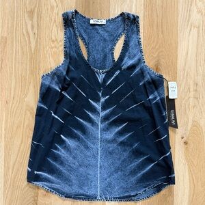 Sam & Lavi Women's Indigo and White Tie-Dye Tank Top